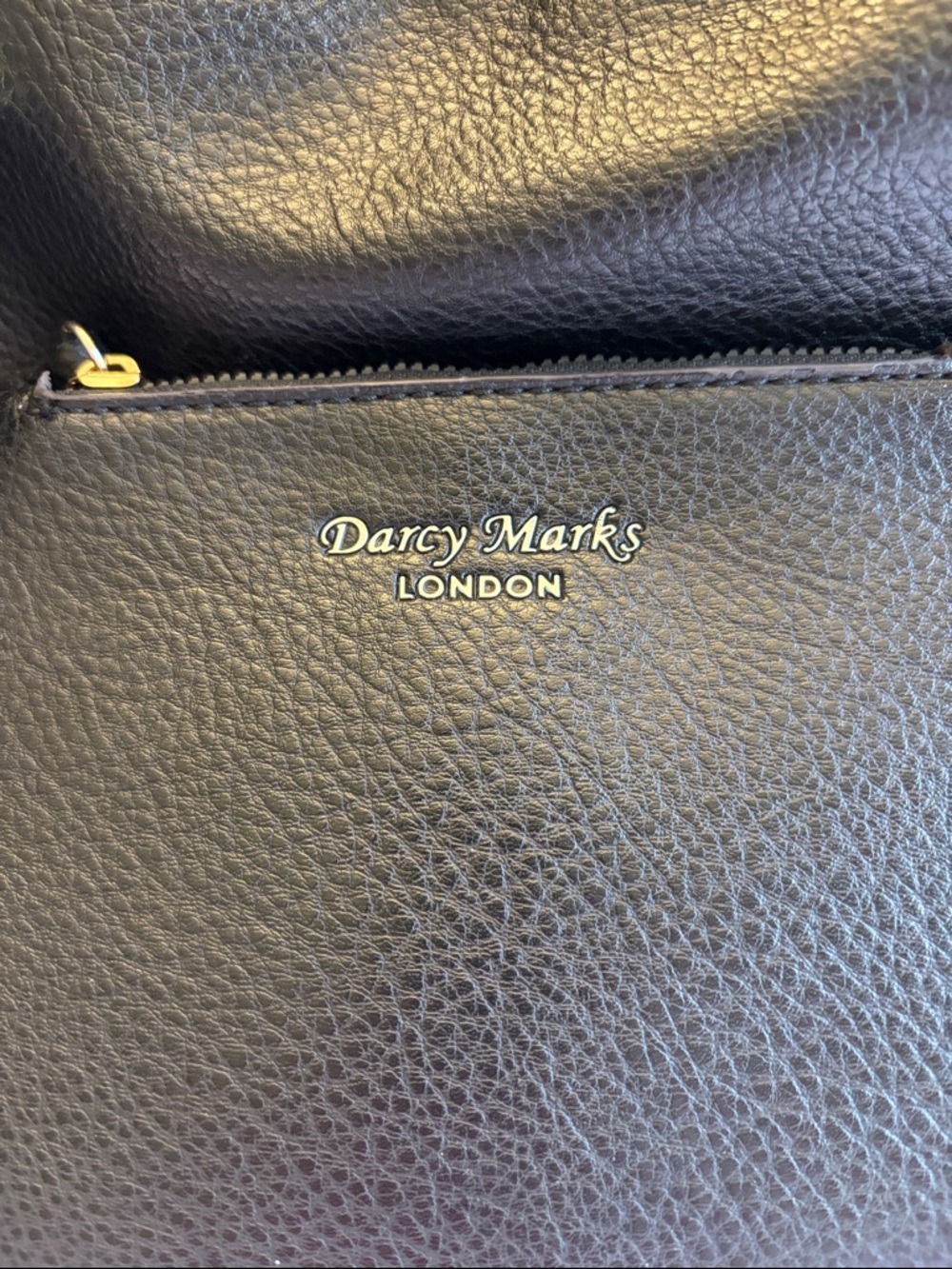 Darcy Marks London Black Leather Hobo Bag with Pouch - Picture 2 of 9